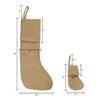 Burlap Jute Christmas Stocking - Select from 2 Sizes (6"x5") view 1