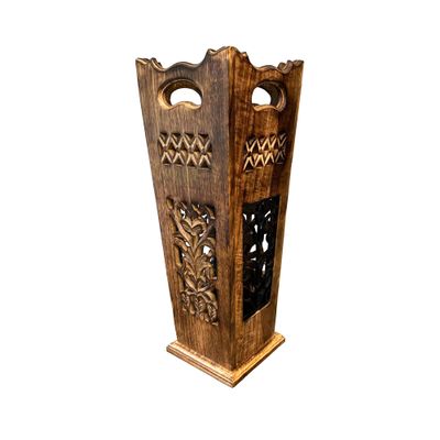 Classic Art Deco style wooden umbrella stand