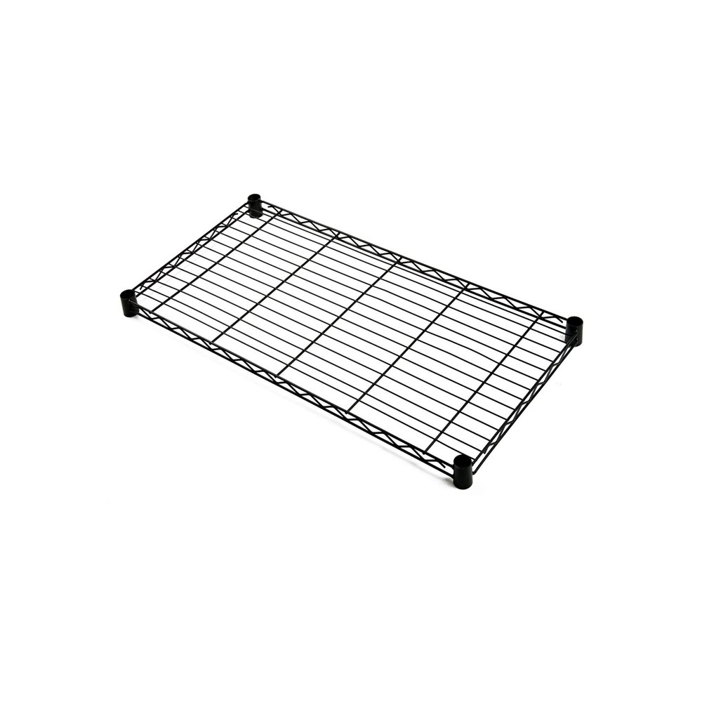 Quantum Storage Systems 2424BK Food Service Wire Shelf, Black, 24" X 24"