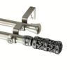 A&F Rod Decor - Carousel Double Curtain Rod 66-120 inch - Satin Nickel view 1