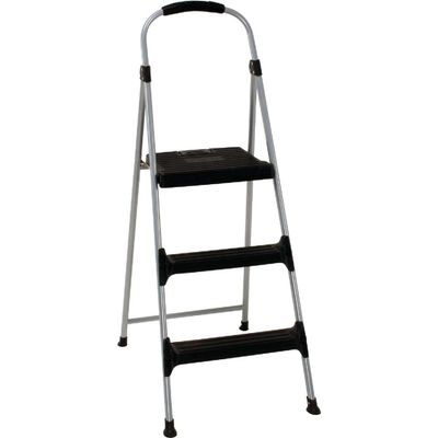 Cosco 11410PBL2 Signature Series Three Step Steel Step Stool with Plastic Steps