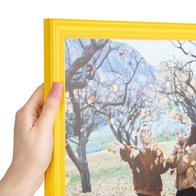 ArtToFrames 15x26 inch Yellow Stain on Hard Maple Wood Picture Frame, 2WOM0066-60823-YYLW-15x26