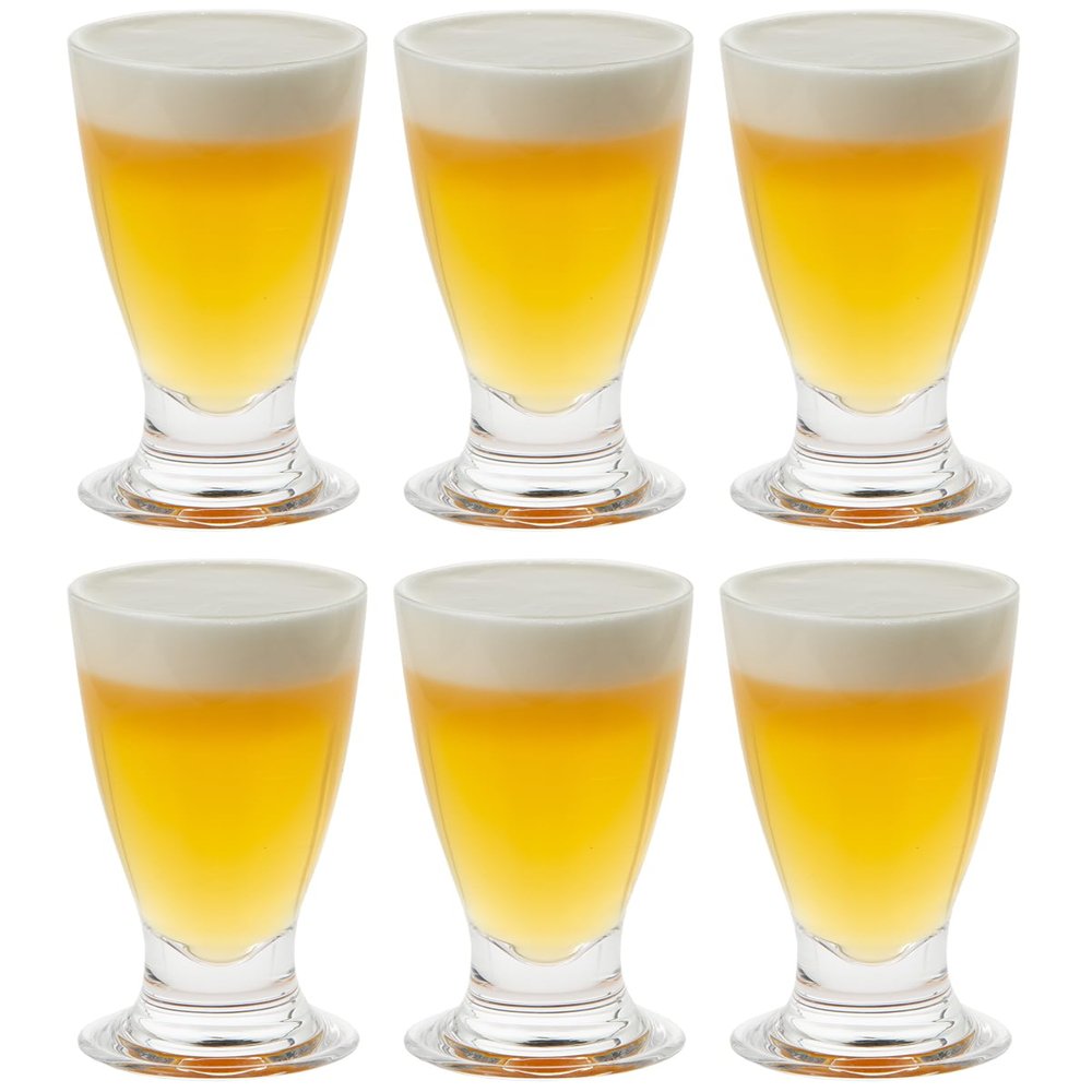  35101HS Toyo Sasaki Glass Beer Glass From 9.5 fl oz (270 ml), Set of 6, Enjoy the Rich Scent of Beer, Stylish, Beer Glass, Pint Glass, Glass, Made in Japan, Break-Resistant, Dishwasher Safe