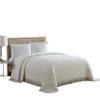 Beatrice Home Fashions Medallion Chenille Bedspread, Twin, Ivory view 1