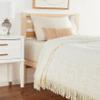 Beatrice Home Fashions Medallion Chenille Bedspread, Twin, Ivory view 2