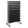 Quantum Storage Systems QRU-12D-220-192BK Double Sided Rail Systems Complete Package with Bins, 36L x 20W x 53H Black view 1