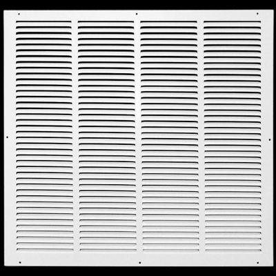 HVAC Premium 24" x 18" Return Air Grille - Sidewall and Ceiling - HVAC Vent Duct Cover Diffuser - [White] [Outer Dimensions: 25.75"w X 19.75"h]