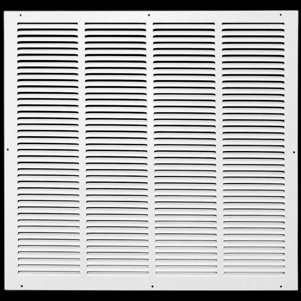 HVAC Premium 24" x 18" Return Air Grille - Sidewall and Ceiling - HVAC Vent Duct Cover Diffuser - [White] [Outer Dimensions: 25.75"w X 19.75"h]