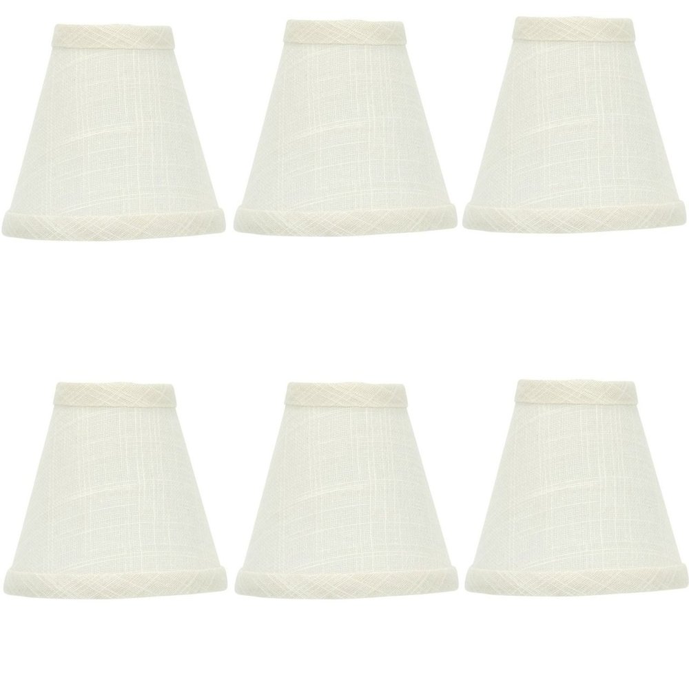 Upgradelights Eggshell Silk 5 Inch Empire Clip On Chandelier Lamp Shades (Set of six shades) 2.5x5x4.25