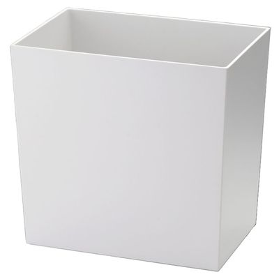  Merina M815 IW Trash Box, W 9.8 x D 6.5 x H 10.2 inches (25 x 16.5 x 26 cm), 8.9 L, White, Monochrome