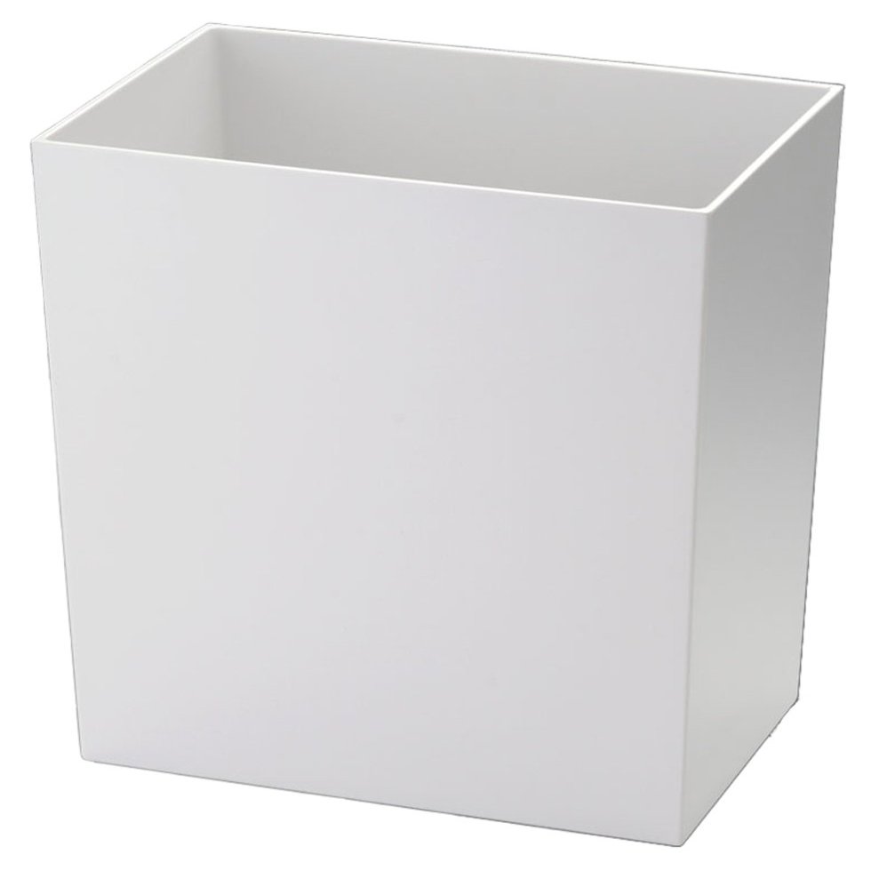 Merina M815 IW Trash Box, W 9.8 x D 6.5 x H 10.2 inches (25 x 16.5 x 26 cm), 8.9 L, White, Monochrome