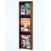 Wooden Mallet 3-Magazine/6-Brochure Divulge Wall Display with Brochure Inserts, Mahogany view 1