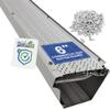 FlowGuard USA Made Professional DIY 6 Inch 50-Year Gutter Cover System - White - Aluminum Gutter Guards - 102 Feet - by FlexxPoint view 1