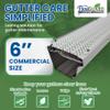 FlowGuard USA Made Professional DIY 6 Inch 50-Year Gutter Cover System - White - Aluminum Gutter Guards - 102 Feet - by FlexxPoint view 4