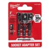 Milwaukee 48-32-5033 Power Drill Bit Extensions Shockwave Socket Adapter Set, 1/4", 1/2", 3/8" view 1