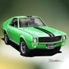 1969 AMX Big Bad Green - Car Art Print Poster - Size 20 X 30 view 1