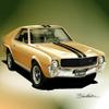 1969 AMX (GOLD METALLIC) - Car art print poster - size 20 X 30 view 1