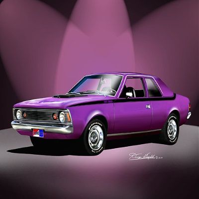 1971 AMC HORNET SC 360 Wild plum - Car art print poster - size 20 X 30