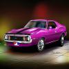 1971-73 JAVLEIN AMX Wild plum - Car art print poster - size 20 X 30 view 1