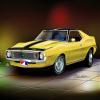 1971-73 JAVLEIN AMX Canary Yellow - Car art print poster - size 20 X 30 view 1