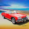 1973 BUICK CENTURION 455 CONVERTIBLE Apollo Red CAR ART PRINT POSTER - size 24 x 36 view 1
