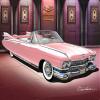 1959 CADILLAC ELDORADO BIARRITZ Woodrose metallic CAR ART PRINT POSTER - size 24 x 36 view 1