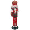 Northlight 14" Red and Green Plaid Wooden Golfer Christmas Nutcracker view 1