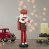 Northlight 14" Red and Green Plaid Wooden Golfer Christmas Nutcracker view 2