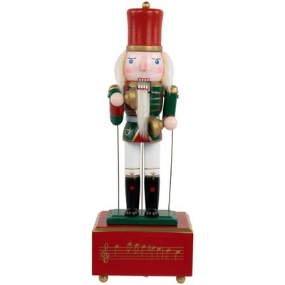 Nutcracker Factory Decorative Wooden Animated and Musical Christmas Nutcracker Cymbalist, 12"