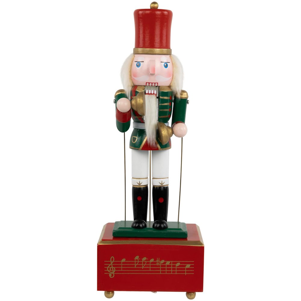 Nutcracker Factory Decorative Wooden Animated and Musical Christmas Nutcracker Cymbalist, 12"