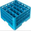 Carlisle FoodService Products RG25-214 OptiClean 25 Compartment Glass Rack with 2 Extenders, Blue , 7.12" view 1