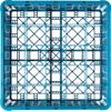 Carlisle FoodService Products RG25-214 OptiClean 25 Compartment Glass Rack with 2 Extenders, Blue , 7.12" view 2