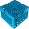 Carlisle FoodService Products RG25-214 OptiClean 25 Compartment Glass Rack with 2 Extenders, Blue , 7.12" view 4