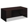 HON 10500 Series Double-Pedestal Desk, 72"W x 36"D, Mahogany view 1