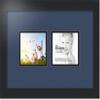 ArtToFrames Collage Photo Frame Double Mat with 2 - 4x5 Openings and Satin Black Frame view 1