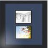 ArtToFrames Collage Photo Frame Double Mat with 2 - 4x5 Openings and Satin Black Frame view 3