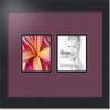 ArtToFrames Collage Photo Frame Double Mat with 2 - 4x5 Openings and Satin Black Frame view 1