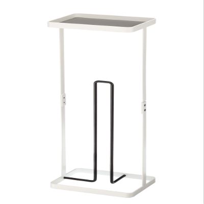 Yamazaki 7762 Toilet Paper Stand with Tray, Plate, White