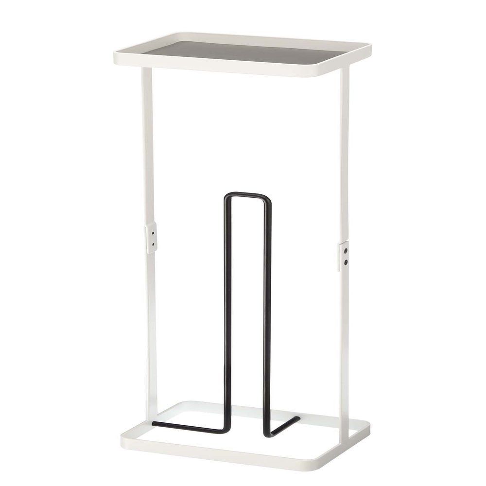 Yamazaki 7762 Toilet Paper Stand with Tray, Plate, White