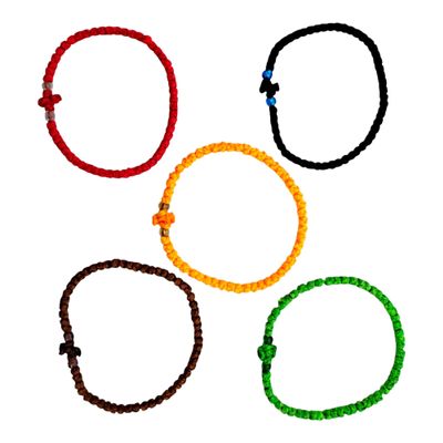 Iconsgr Handmade Christian Orthodox Greek Chotki, Komboskoini, Prayer Rope Thin X5