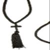 Iconsgr Handmade Blessed Christian Orthodox Greek Komboskoini Prayer Rope 300 Knots Pentant Black view 2