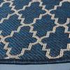 SAFAVIEH Washable Rug Outdoor Courtyard Collection - 7'10" Round, Navy & Beige, Non-Shedding & Easy Cleaning, Ideal for Patio, Backyard, Mudroom (CY6919-268) view 4