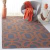 SAFAVIEH Dhurries Collection 3' x 5' Blue/Orange DHU860B Handmade Flatweave Premium Wool Area Rug view 1