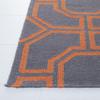 SAFAVIEH Dhurries Collection 3' x 5' Blue/Orange DHU860B Handmade Flatweave Premium Wool Area Rug view 3