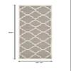SAFAVIEH Dhurries Collection 2'6" x 6' Grey/Ivory DHU633B Handmade Flatweave Premium Wool Runner Rug view 2