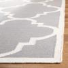 SAFAVIEH Dhurries Collection 2'6" x 6' Grey/Ivory DHU633B Handmade Flatweave Premium Wool Runner Rug view 4