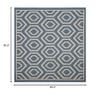 SAFAVIEH Washable Rug Outdoor Courtyard Collection - 7'10" Square, Blue & Beige, Non-Shedding & Easy Cleaning, Ideal for Patio, Backyard, Mudroom (CY6902-243) view 2
