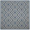 SAFAVIEH Washable Rug Outdoor Courtyard Collection - 7'10" Square, Blue & Beige, Non-Shedding & Easy Cleaning, Ideal for Patio, Backyard, Mudroom (CY6902-243) view 3