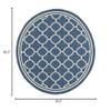 SAFAVIEH Washable Rug Outdoor Courtyard Collection - 7'10" Round, Navy & Beige, Non-Shedding & Easy Cleaning, Ideal for Patio, Backyard, Mudroom (CY6918-268) view 2