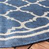 SAFAVIEH Washable Rug Outdoor Courtyard Collection - 7'10" Round, Navy & Beige, Non-Shedding & Easy Cleaning, Ideal for Patio, Backyard, Mudroom (CY6918-268) view 3